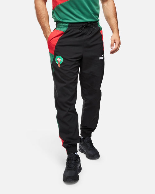 Pantalon de survêtement Maroc 2024 - Noir/Rouge/Vert - Footkorner