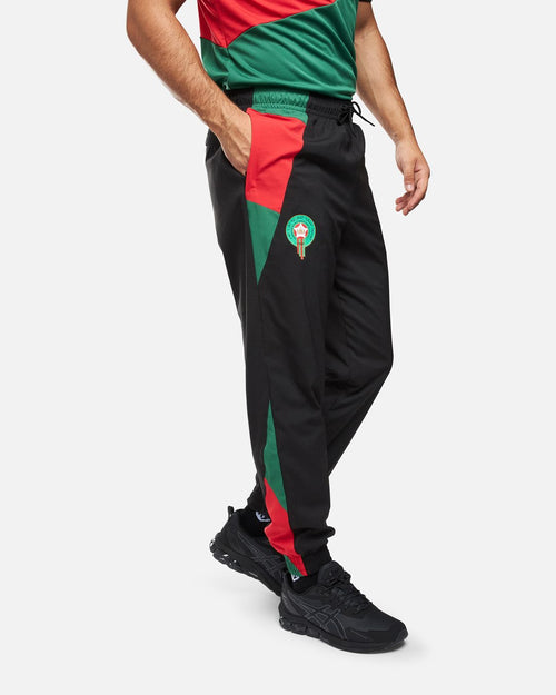 Pantalon de survêtement Maroc 2024 - Noir/Rouge/Vert - Footkorner