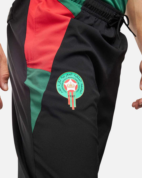 Pantalon de survêtement Maroc 2024 - Noir/Rouge/Vert - Footkorner