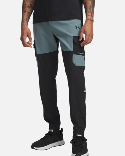 Pantalon de survêtement Running Under Armour Tech Utility Woven - Noir/Vert - Footkorner