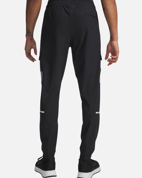 Pantalon de survêtement Running Under Armour Tech Utility Woven - Noir/Vert - Footkorner
