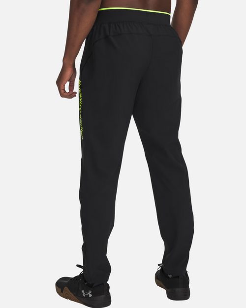 Pantalón de chándal Under Armour Launch - Negro/Amarillo - Footkorner