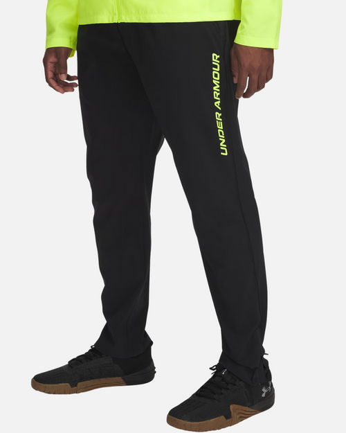 Pantalón de chándal Under Armour Launch - Negro/Amarillo - Footkorner