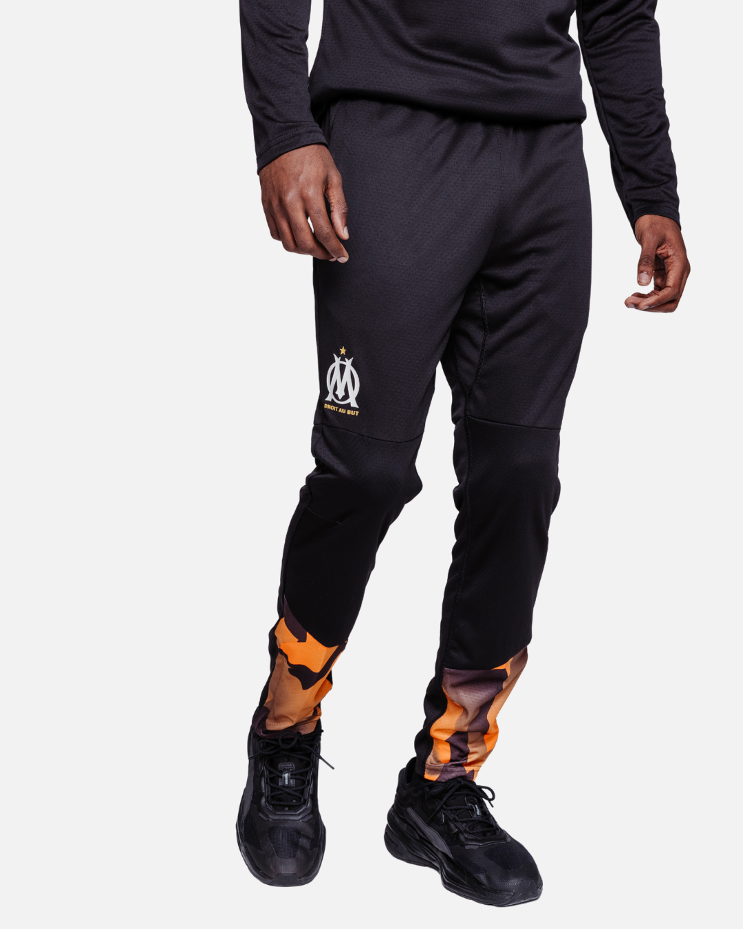 Pantalon d'entrainement OM 2023/2024 - Noir/Orange