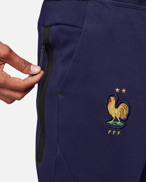 Französische Team Tech Fleecehose 2024/2025 – Blau/Gold - Footkorner