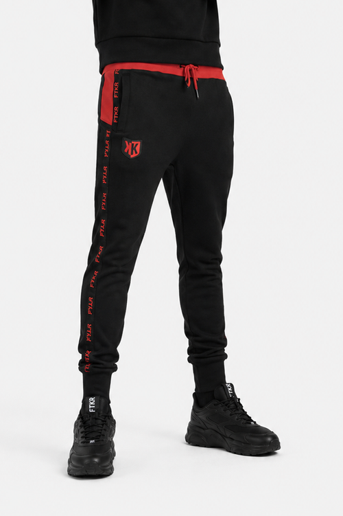 Pantalon jogging FK Sicarios III - Noir/Rouge - Footkorner
