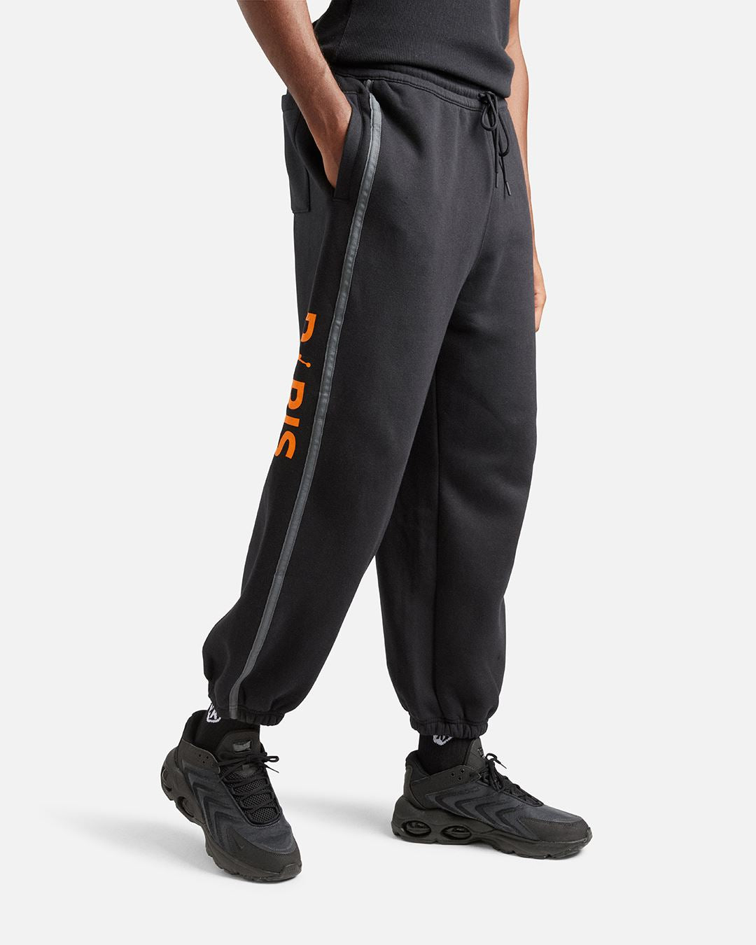 Pantaloni jogging PSG x Jordan Fleece 2023/2024 - Nero/Grigio/Arancione