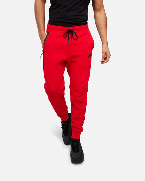 Pantalones Nike Tech Fleece - Rojo/Negro - Footkorner