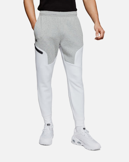 Pantalon Under Armour Unstoppable Fleece – Grau/Weiß - Footkorner