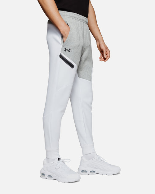 Pantalon Under Armour Unstoppable Fleece – Grau/Weiß - Footkorner