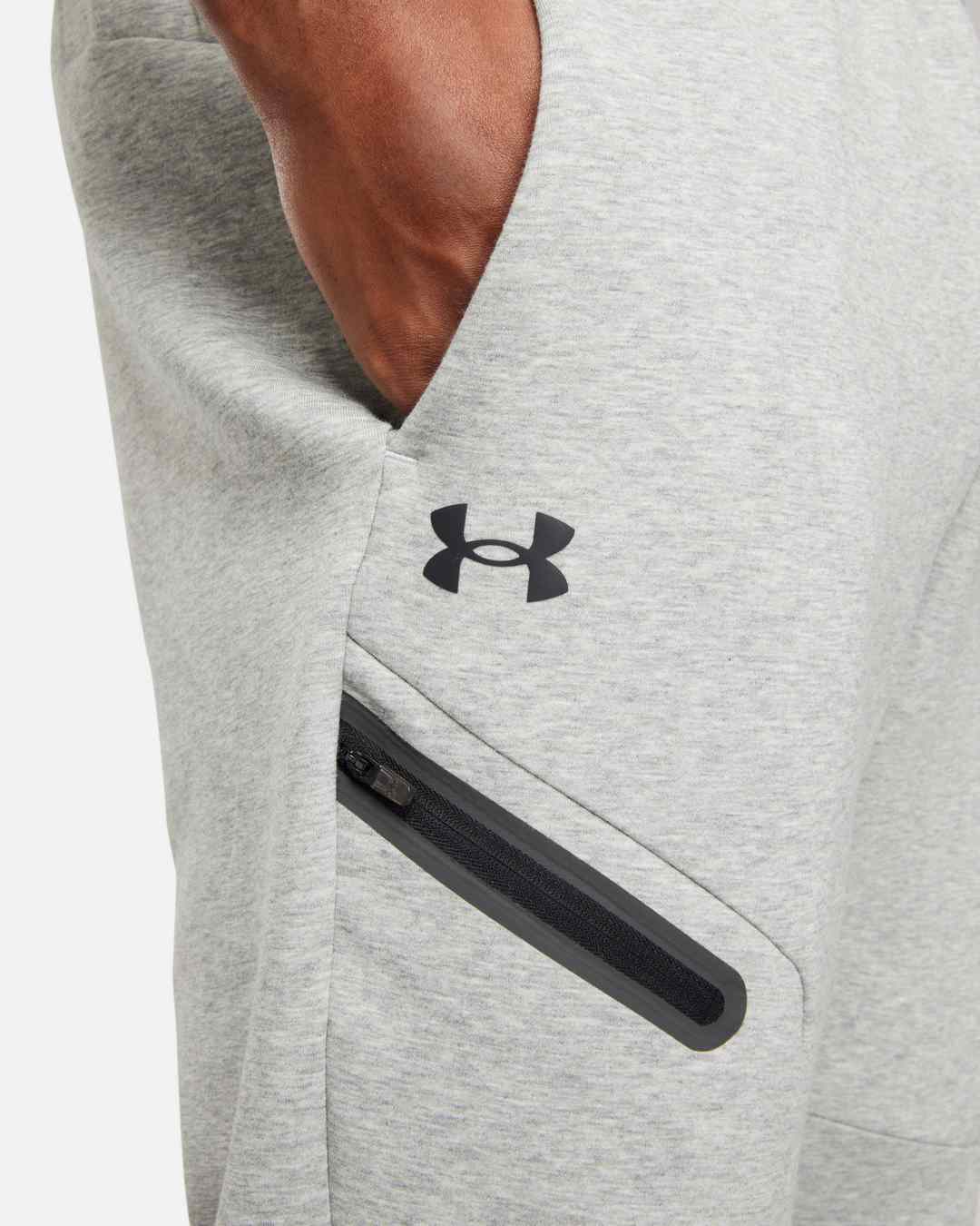 FootkornerUnder Armour Laufhose Unstoppable Fleece - Grau/Schwarz