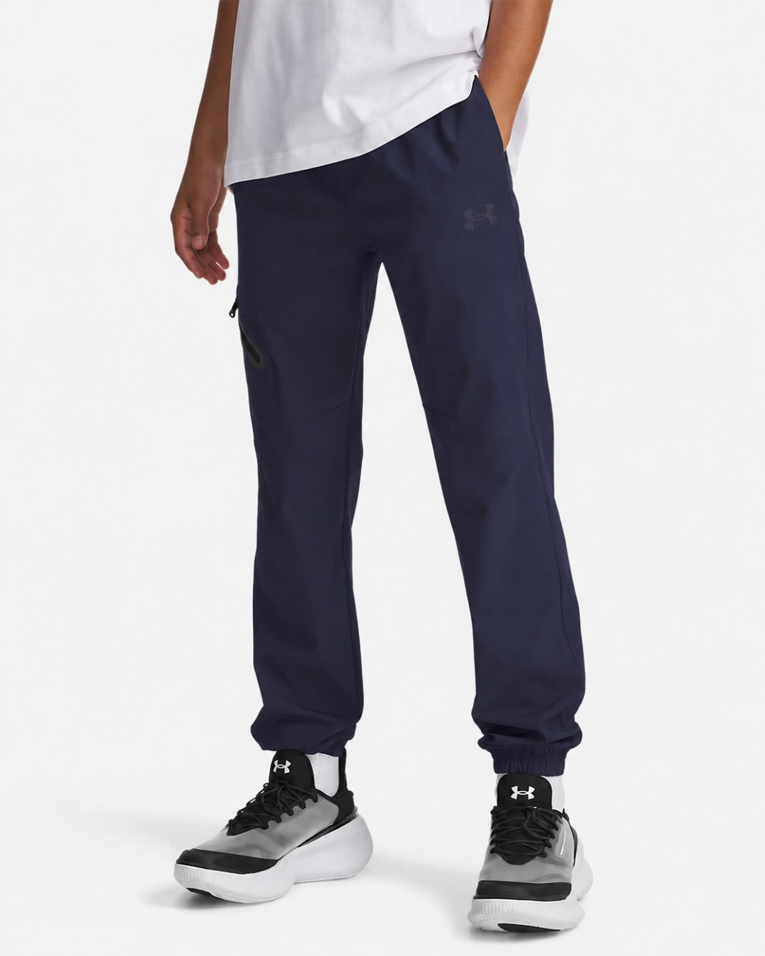 Pantaloni Under Armour Running Unstoppable Woven Junior - Blu - Footkorner - Footkorner