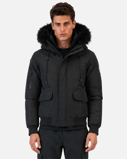 Parka DoubleHood BOOSTER 01 - Noir - Footkorner