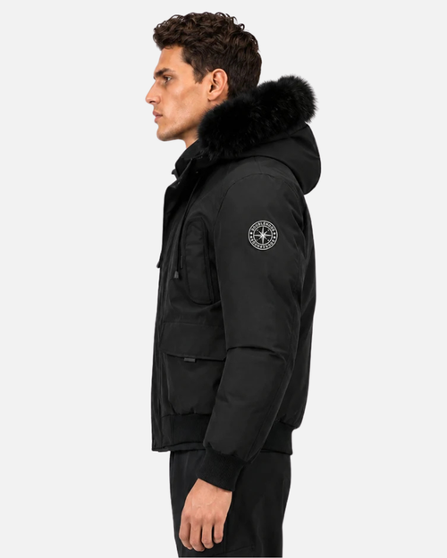 Parka DoubleHood BOOSTER 01 - Noir - Footkorner