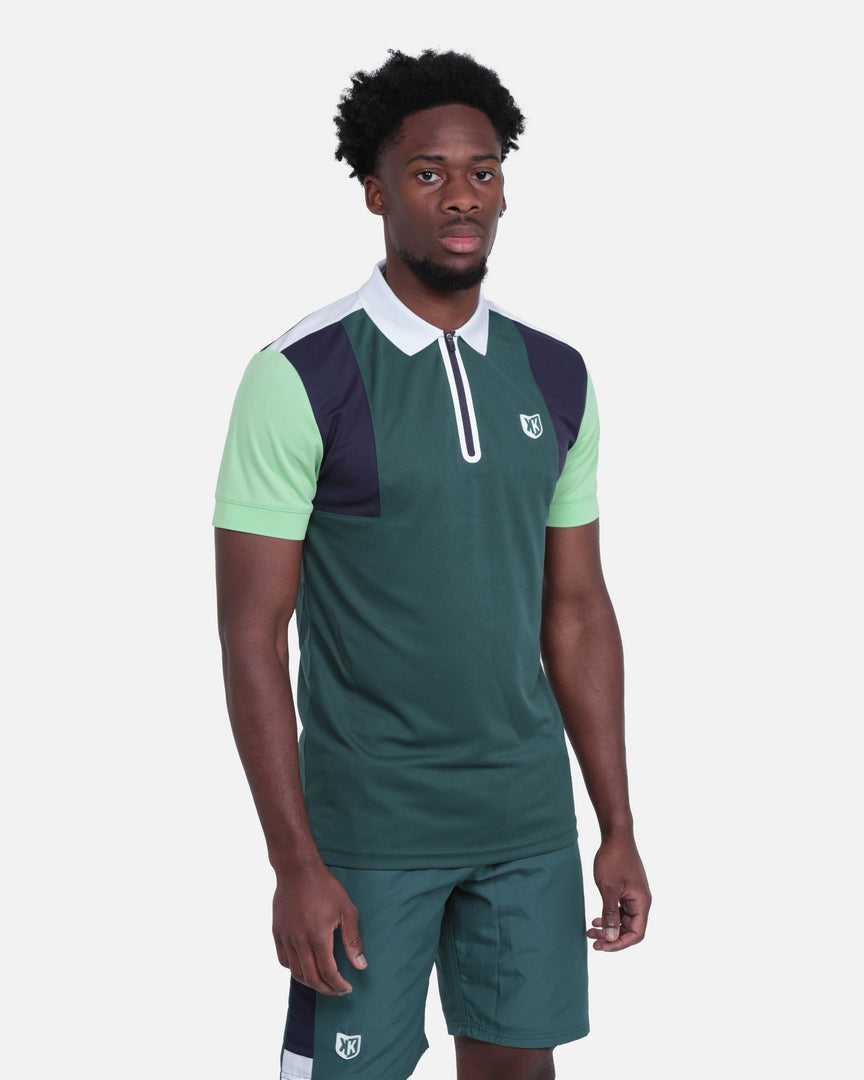 FK Squad Polo Shirt - Green/Blue/White