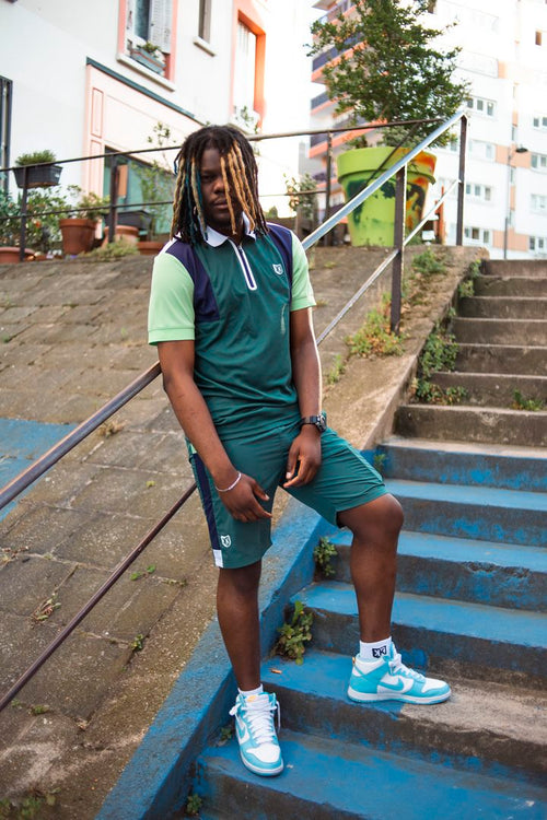 Polo FK Squad - Verde/Azul/Blanco - Footkorner