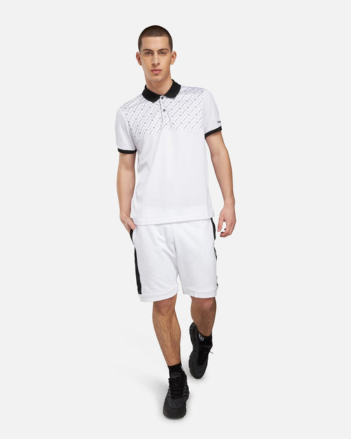 Sergio Tacchini Diamante Polo Shirt - White/Black - Footkorner