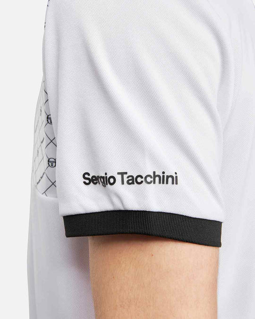 Sergio Tacchini Diamante Polo Shirt - White/Black - Footkorner