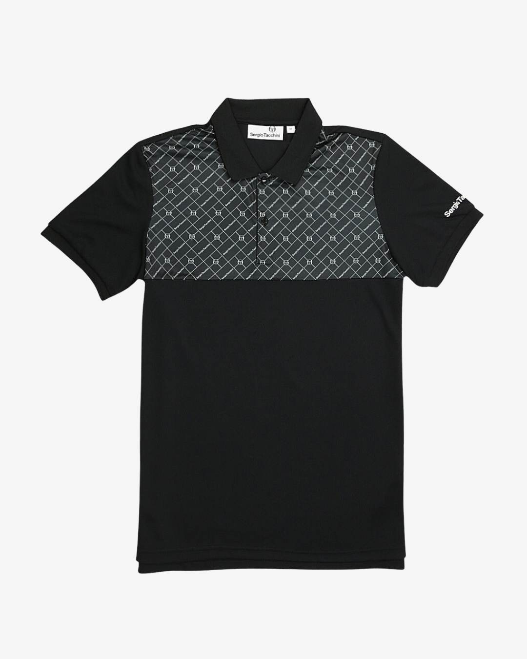 Sergio Tacchini Diamante Polo Shirt - Black/Grey