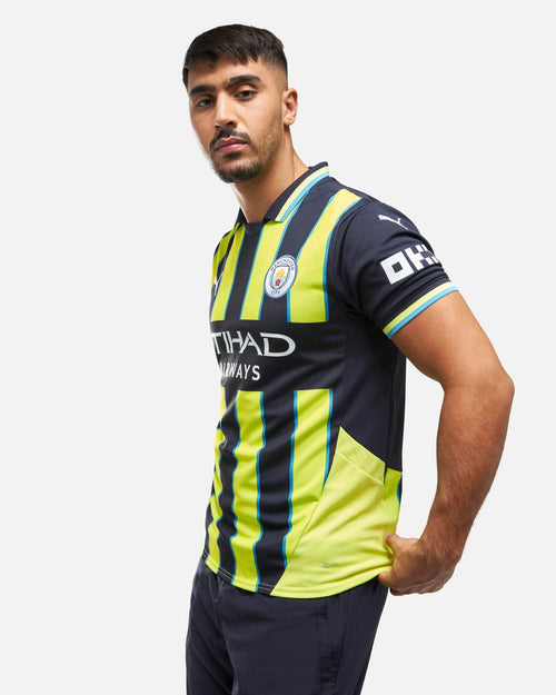 Manchester City Away Jersey 2024/2025 - Yellow/Black/Blue - Footkorner
