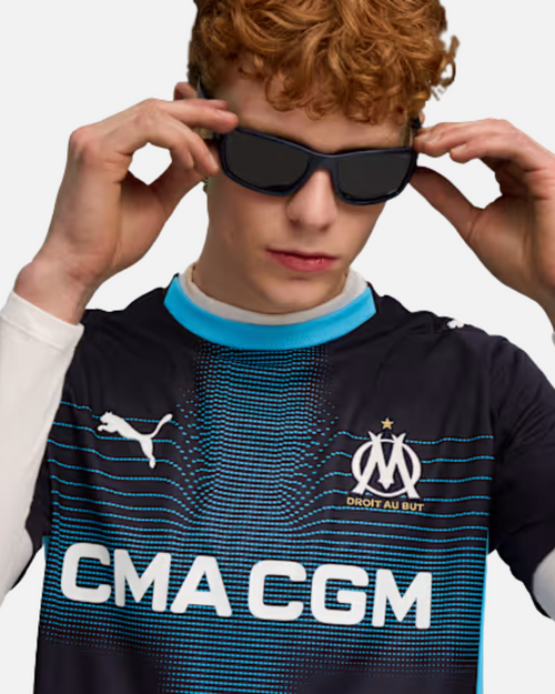 Maillot OM Extérieur 2025/2026 - Marine/Bleu Ciel - Footkorner