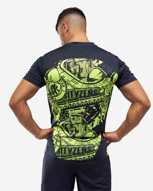 Maillot Pré-Match Manchester City 2024/2025 - Jaune/Bleu - Footkorner