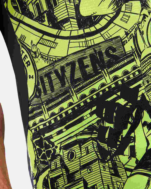 Maillot Pré-Match Manchester City 2024/2025 - Jaune/Bleu - Footkorner