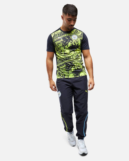 Maillot Pré-Match Manchester City 2024/2025 - Jaune/Bleu - Footkorner