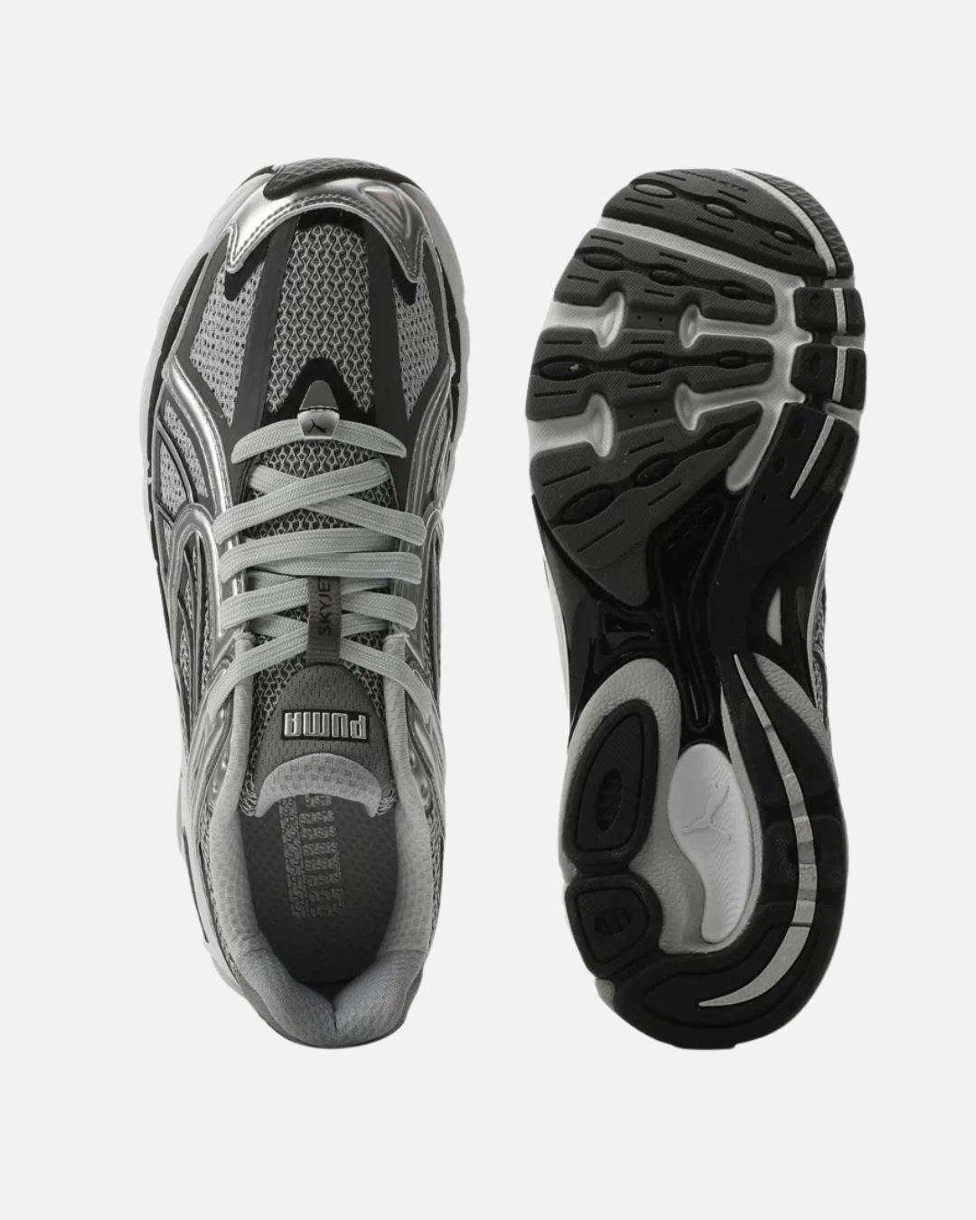 FootkornerPuma Skyjet Prisco – Silber/Weiß/Schwarz