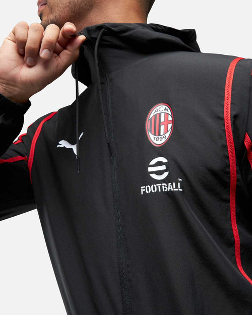 Veste de survêtement AC Milan 2024/2025 - Rouge/Noir - Footkorner