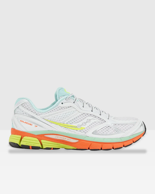 Saucony Progrid Guide 7 - Blanc/Jaune/Orange - Footkorner