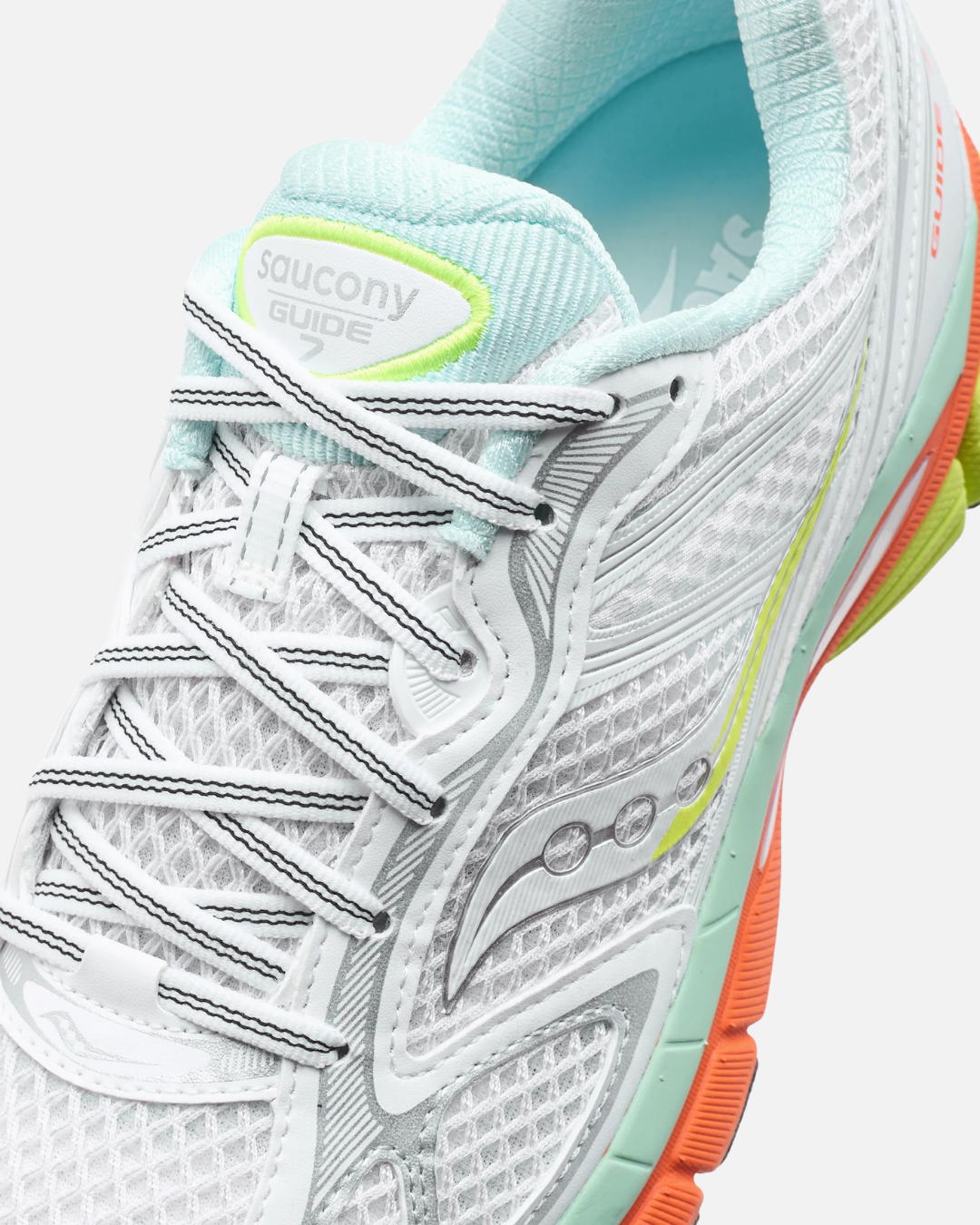 FootkornerSaucony Progrid Guide 7 - Weiß/Gelb/Orange
