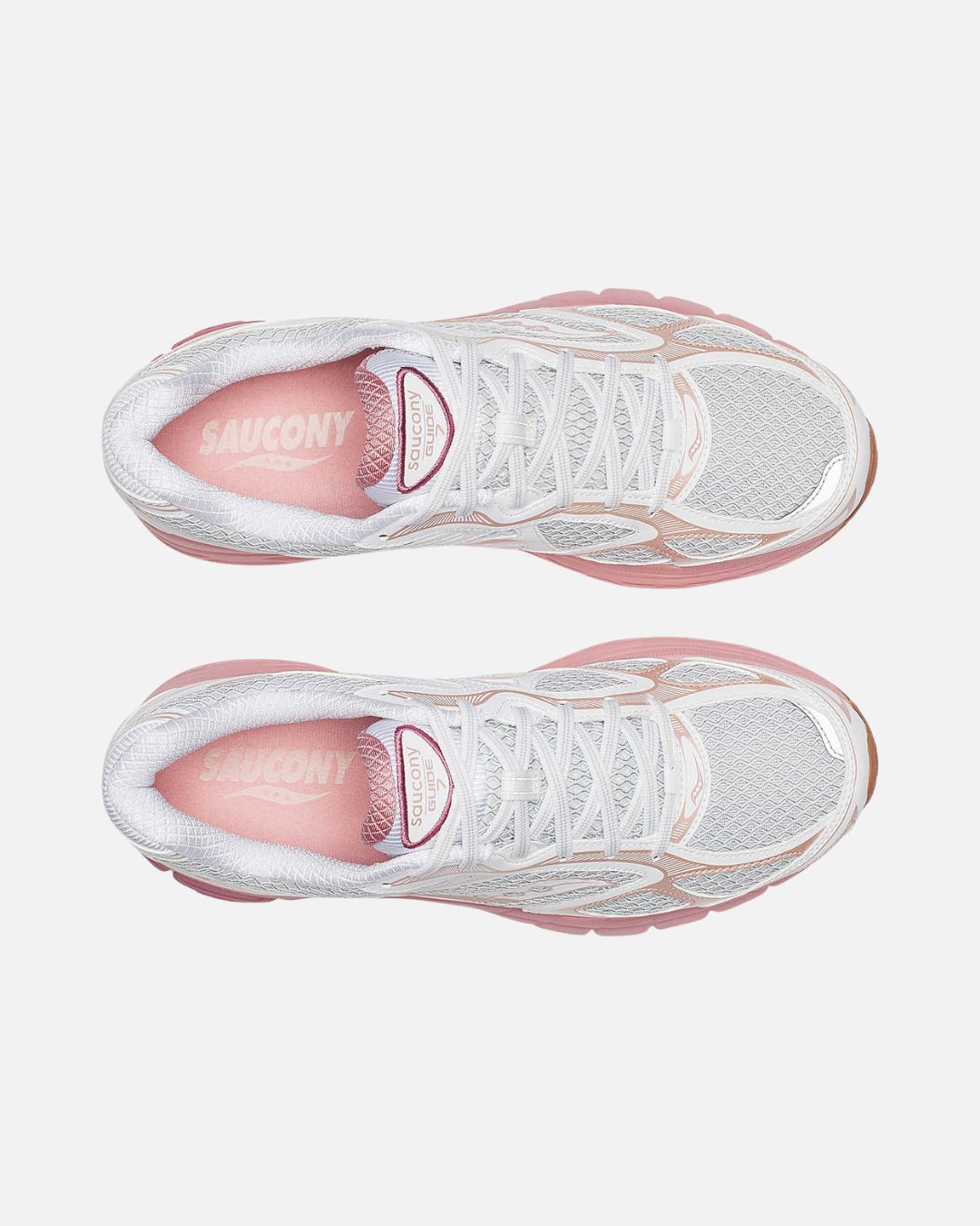 FootkornerSaucony Progrid Guide 7 - Blanc/Rose