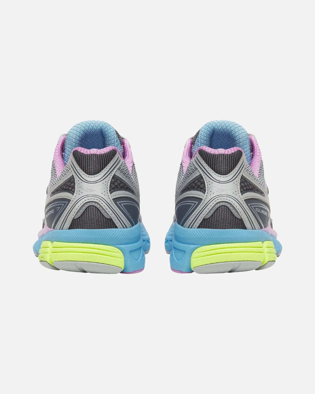 FootkornerSaucony Progrid Guide 7 - Gris/Rose/Bleu/Jaune