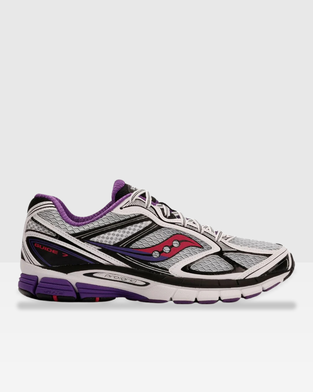 FootkornerSaucony ProGrid Guide 7 - Gris/Violet/Rouge