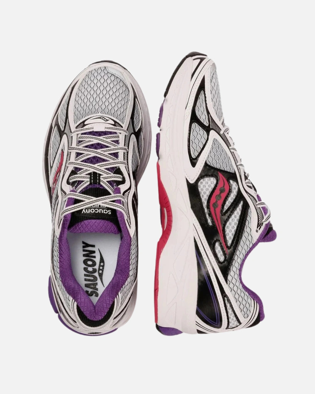 FootkornerSaucony ProGrid Guide 7 - Gris/Violet/Rouge