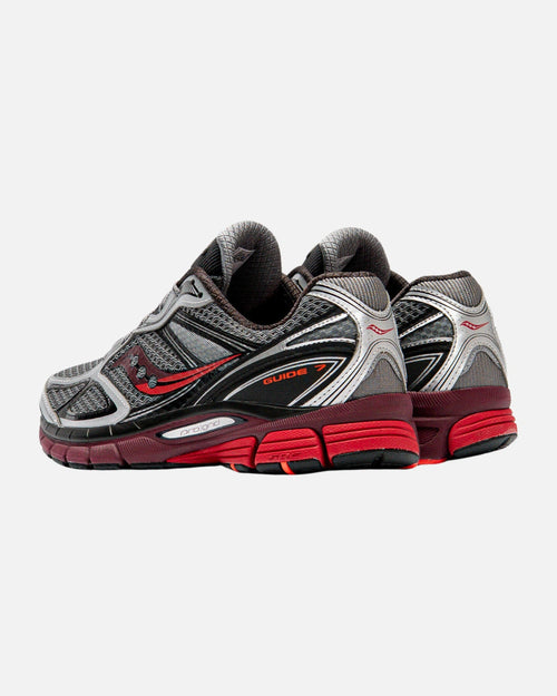 Saucony Progrid Guide 7 - Noir/Argent/Rouge - Footkorner