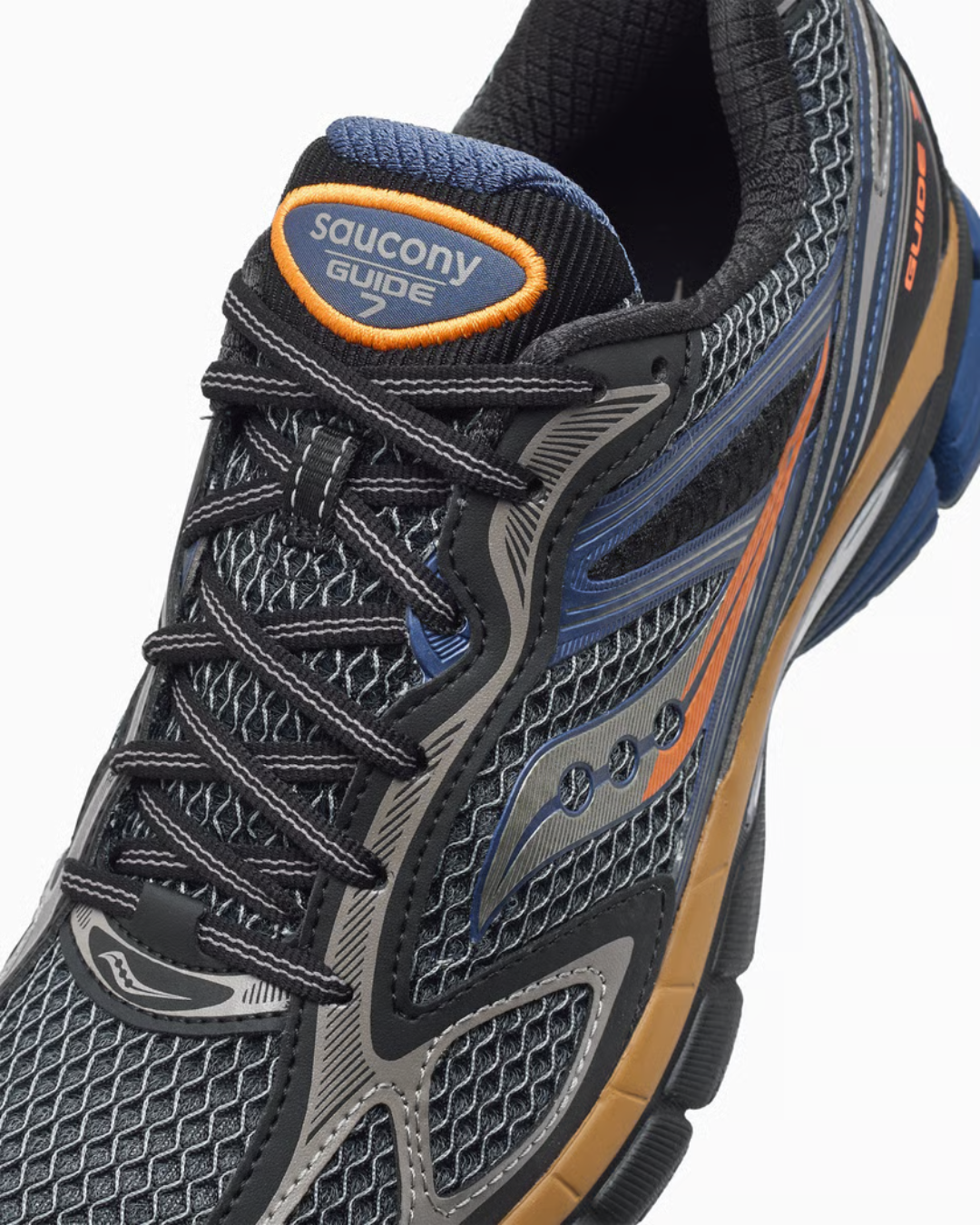 FootkornerSaucony Progrid Guide 7 - Noir/Bleu/Orange