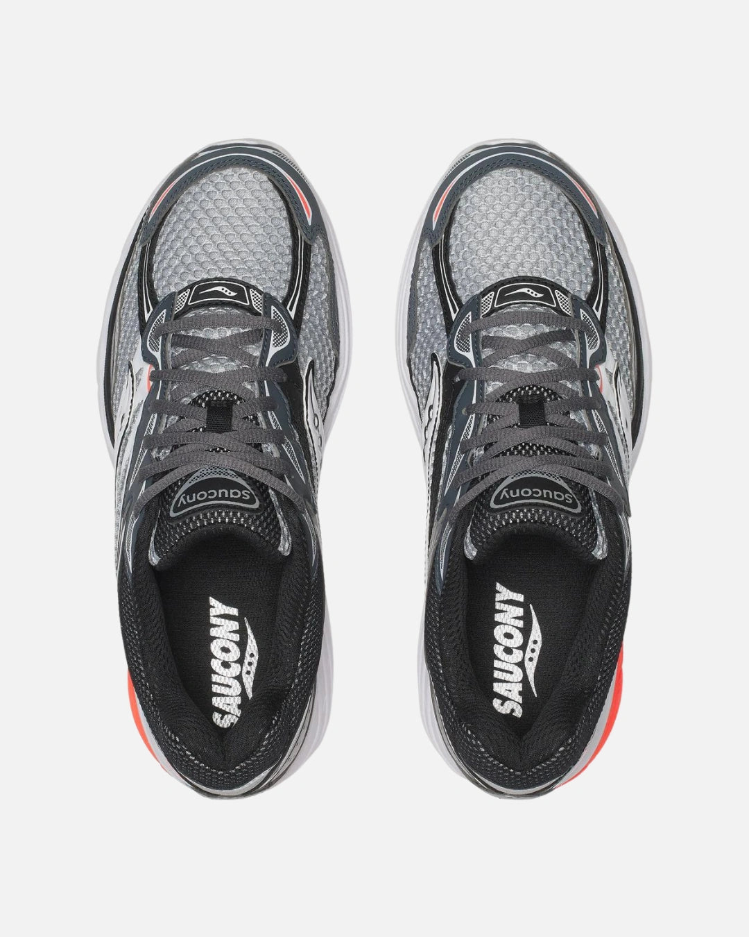 FootkornerSaucony ProGrid Omni 9 Cadet - Grau/Weiß/Rot