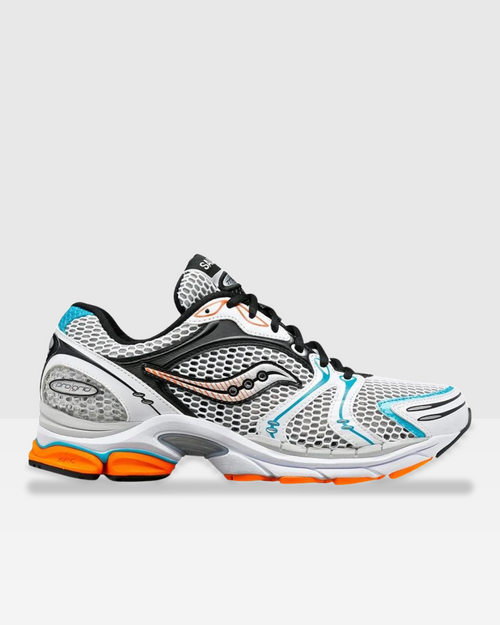 Saucony Progrid Triumph 4 - White/Orange/Black - Footkorner