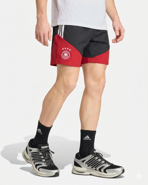 Short d'entrainement Allemagne Coupe du Monde 2026 - Noir/Rouge - Footkorner