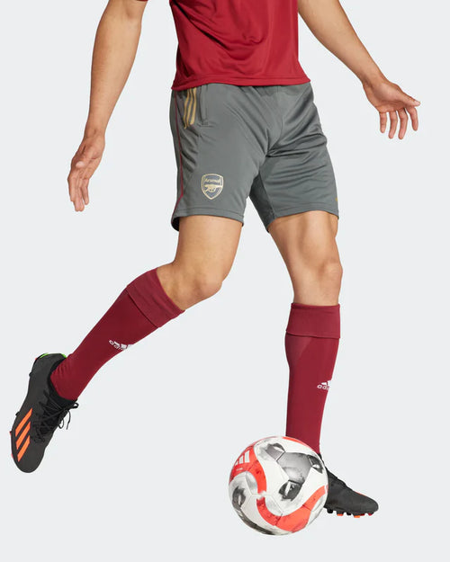 Arsenal Training Shorts - Grey/Gold - Footkorner