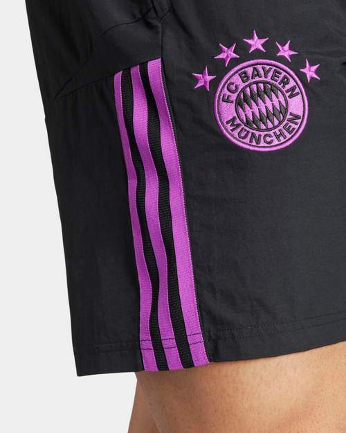 Pantalón corto de entrenamiento Bayern Munich 2023/2024 - Negro/Morado/Verde - Footkorner