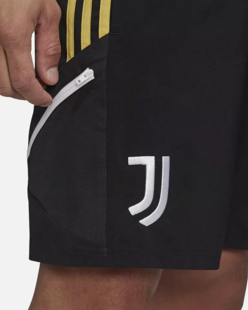 Juventus Training Shorts - Black/White/Gold - Footkorner