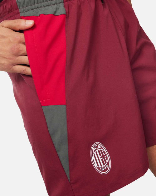 Short d'entrainement AC Milan -  Rouge/Gris - Footkorner