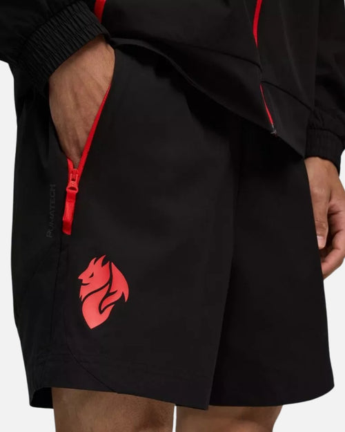 Short d'entraînement AC Milan Woven 2025/2026 - Noir/Rouge - Footkorner