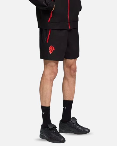 Short d'entraînement AC Milan Woven 2025/2026 - Noir/Rouge - Footkorner