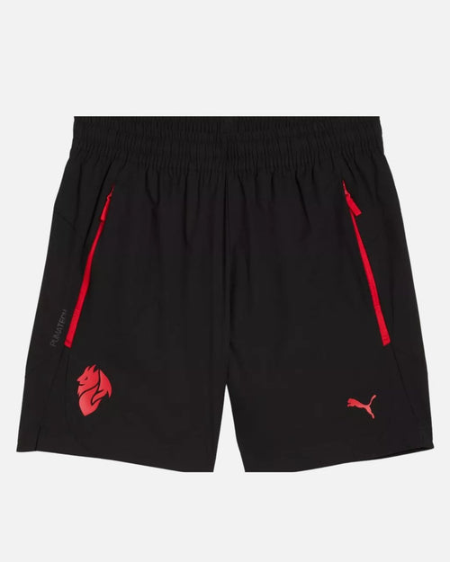 Short d'entraînement AC Milan Woven 2025/2026 - Noir/Rouge - Footkorner