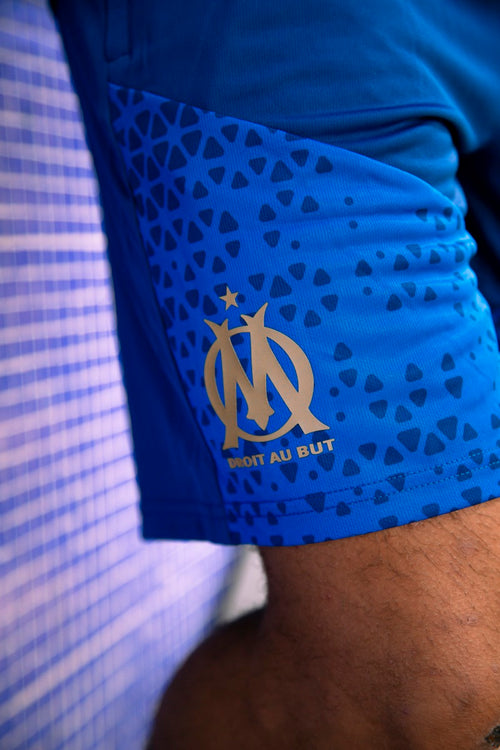 Short d'entrainement OM 2023/2024 - Bleu/Doré - Footkorner