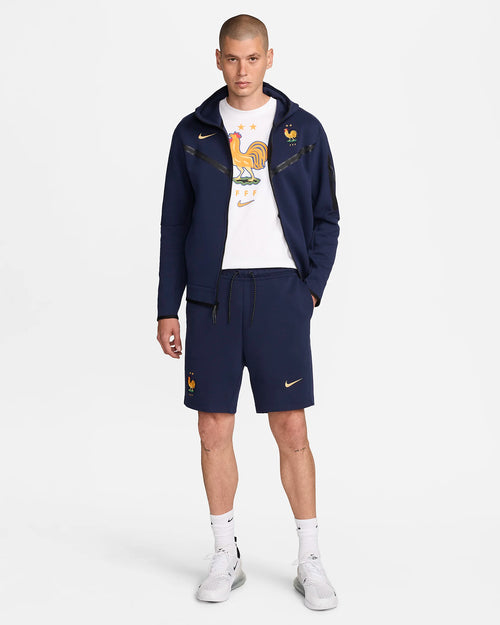 Short Equipe de France Nike Tech Fleece - Marine - Footkorner